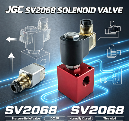 SV2068 Υδραυλική βαλβίδα σφαιριδίου με σφαιρίδιο βαλβίδα ανακούφισης πίεσης βαλβίδα με νήμα φυσίγγιο DC24V κανονικά κλειστή βαλβίδα διατήρησης πίεσης