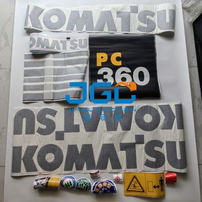 Εξωτερική αυτοκόλλητη ετικέττα εκσκαφέων ανταλλακτικών PC360 εκσκαφέων αυτοκόλλητων ετικεττών σώματος