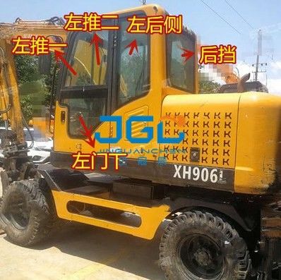 XH906L 907 75 Γυαλί παραθύρου εκσκαφέα εμπρός αποσβεστήρα επάνω και κάτω σκληρυμένο γυαλί
