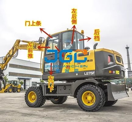 Excavator 95F 75F Μπροστινό αμορτισέρ Συρόμενο παράθυρο Πίσω πόρτα αποσβεστήρα Κάτω δεξιός βραχίονας φεγγίτης σκληρυμένο γυαλί