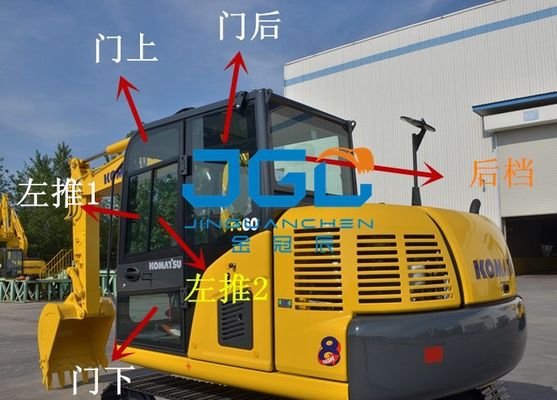 Pc60-8 70-8 πόρτες εκσκαφέων και παράθυρα που αφήνονται και σωστός μπροστινό και πίσω μέρος ανεμοφράκτης γυαλιού