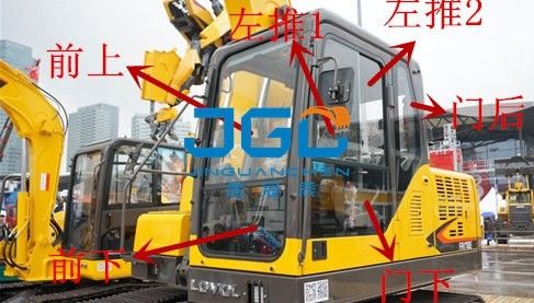 FR150E 330E 370E 480E Εκσκαφέας Προς και πίσω παρμπρίζ Πάνω και κάτω παρμπρίζ