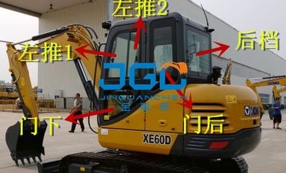 XE60D Εκσκαφέας μπροστινές και πίσω πόρτες και παράθυρα αριστερά και δεξιά ανταλλακτικά παρμπρίζ