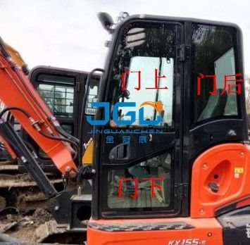 Kx155-5 οπίσθιος ανεμοφράκτης εργαλείων εκσκαφέων μπροστινός, αριστερά και δεξιά πόρτες και παράθυρα
