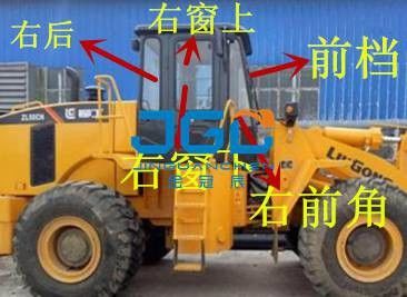ZL50CN Forklift εργαλείων εργαλείων φορτωτών μπροστινός οπίσθιος δευτερεύων ανεμοφράκτης παραθύρων