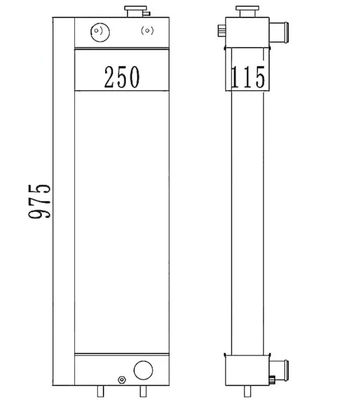 Αλουμινένιο ψυγείο για εξορυκτήρα PC128 PC138US-2 22B-03-12110