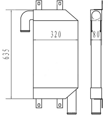 210-8124 E320CX E320C Intercooler Charge Air Cooler Για εξορυκτήρα