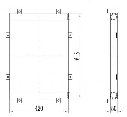 PC60-7 PC70-7 PC56-7 BR100 4D95 Ψύκτης πετρελαίου κινητήρα 201-03-72123 Για εξορυκτήρα