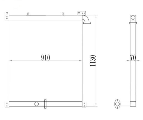 PC400-6 PC400LC-6 PC450-6 PC450LC-6 Ψυκτικό πετρελαίου 208-03-61120 208-03-61410 208-03-51120 208-03-51121 Για εξορυκτήρα