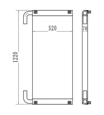 ZAX360H-3 ψυκτικό πετρελαίου σκάφους 4648857 με υλικά αλουμινίου