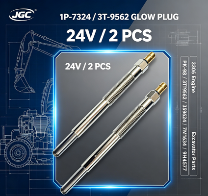 1P-7324 3T-9562 24V Μπουζί 2 ΤΕΜ 3306 Μηχανή SONOCMP Μπουζί Diesel για PK-98 3T9562 3S9624 7M1634 9H4577 Ανταλλακτικά Εκσκαφέα