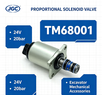 ΤΜ68001 Μηχανικά εξαρτήματα εκσκαφέα 24V 20bar Αναλογική σολενοειδή βαλβίδα εκσκαφέα