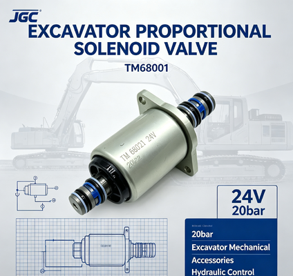 ΤΜ68001 Μηχανικά εξαρτήματα εκσκαφέα 24V 20bar Αναλογική σολενοειδή βαλβίδα εκσκαφέα