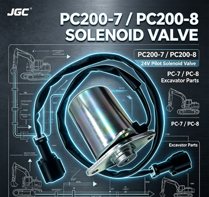 PC-7 PC-8   قطع غيار حفارات لـ PC200-7 PC200-8 صمام لولبي صمام لولبي تجريبي 24 فولت