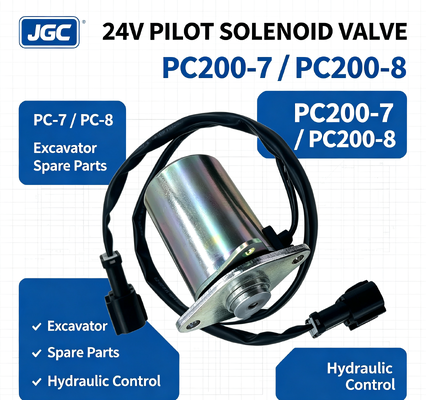 PC-7 PC-8   قطع غيار حفارات لـ PC200-7 PC200-8 صمام لولبي صمام لولبي تجريبي 24 فولت