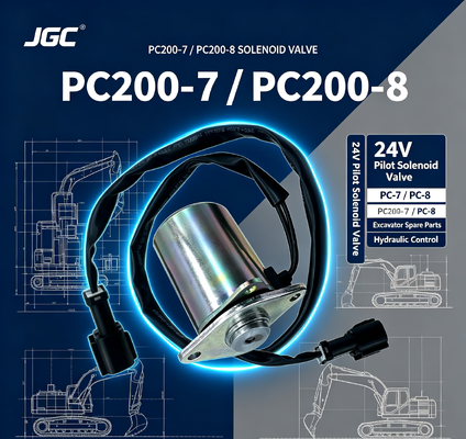 PC-7 PC-8   قطع غيار حفارات لـ PC200-7 PC200-8 صمام لولبي صمام لولبي تجريبي 24 فولت