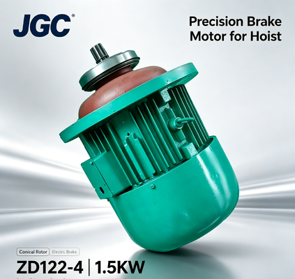 ZD122-4 Μηχανή ανύψωσης γερανού Τύπος 1.5KW Κωνικός περιστροφικός κινητήρας φρένων